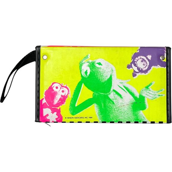 1989 Henson Associates Muppets Kermit Animal Envelope Box Clutch Purse - Picture 4 of 12